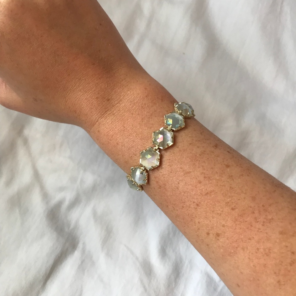 Kendra Scott Bracelet Clear Crystal and Gold